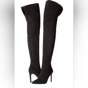 Sam Edelman Black Over-the-Knee Suede Stiletto Boots